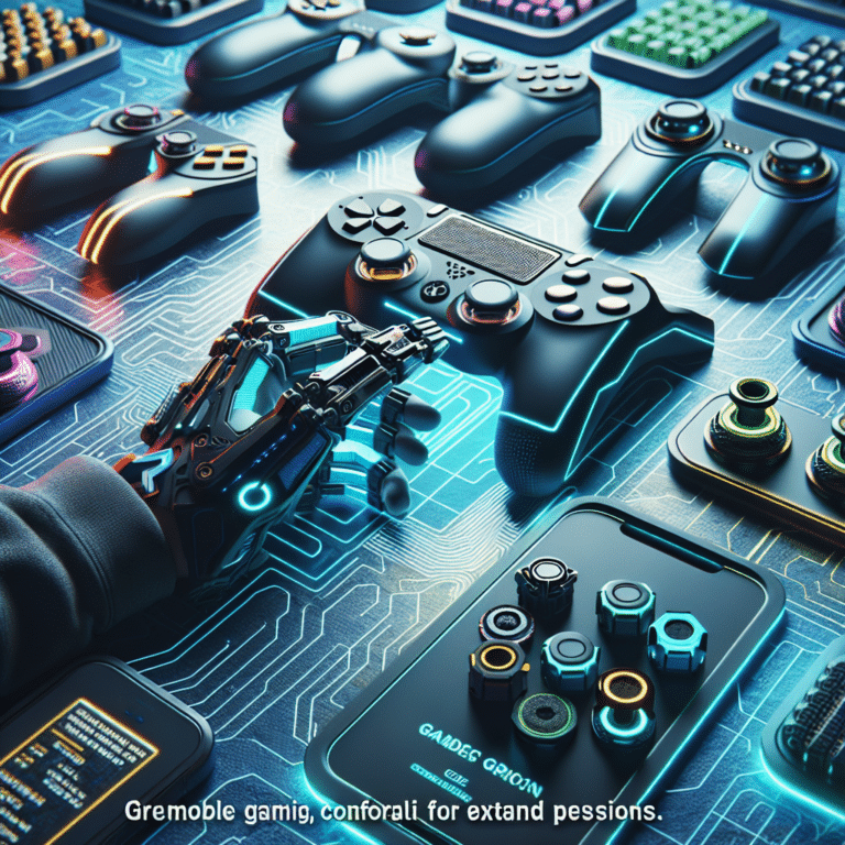 Mobile gaming grips for long sessions